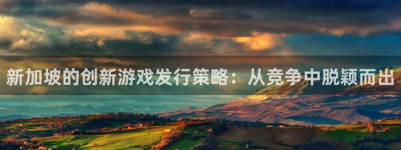 陕西db电竞子文化创意是什么：新加坡的创新游戏发行策略：从竞争中脱颖而出